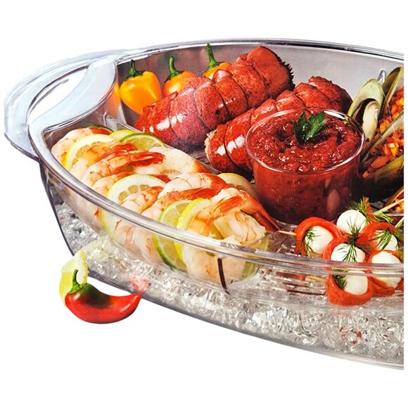 Prodyne-Buffet on Ice-3 piece server set- Clear Acrylic-Indoor-Outdoor - Picture 8 of 12